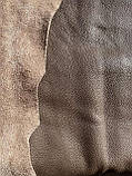 Натуральна зносостійка шкіра Флотар для взуття, сумок, меблів, одягу, гаманців, поясів товщиною 1,0-1,2 мм. кольору Капучино, фото 2