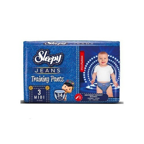 Підгузки-трусики Sleepy Jeans Midi-3 (4-9кг) 34 шт, фото 1