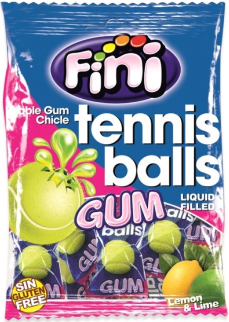 Жуйка Fini Tennis Balls Gum зі смаком лимона та лайма 80г, фото 1