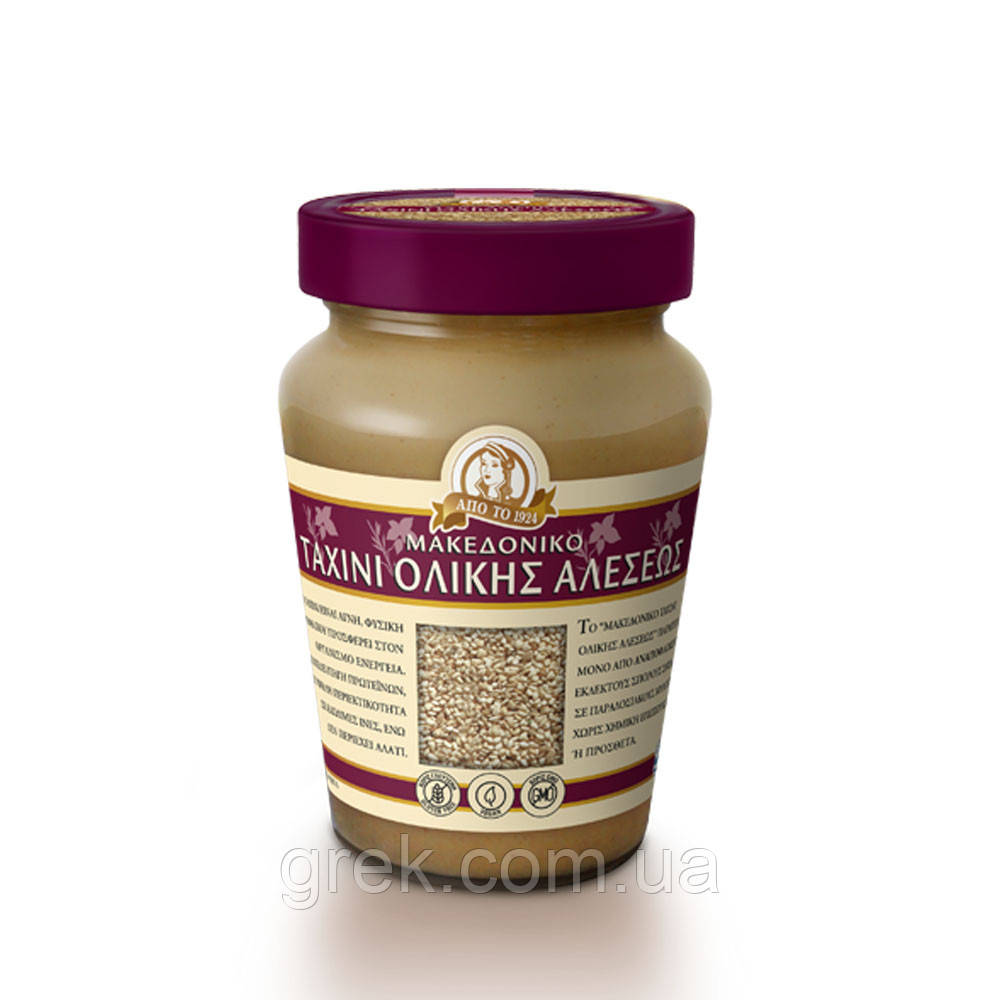 Тахіні цільнозернова (кунжутна паста) класична Haitoglou Family Foods 300 г, фото 1