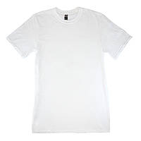Базова чоловіча біла футболка однотонна класична бавовна Casual