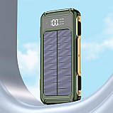 Павербанк високої ємності 30000mAh на сонячній батареї Solar Power Bank 4 в 1, фото 3