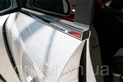 Накладки хромированные на стекла (нижние) (4шт) Skoda SuperB 2001-2009, Carmos, 6451193, фото 1