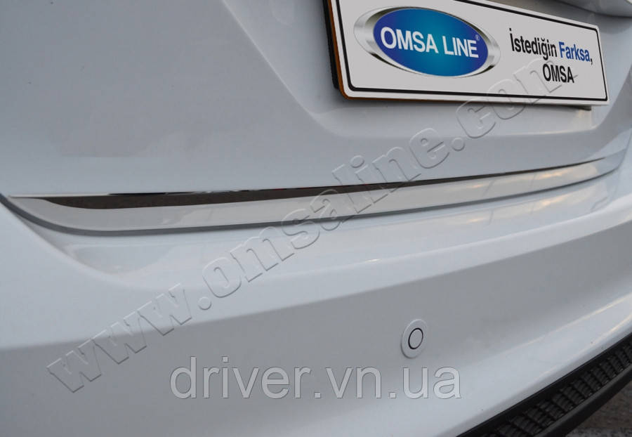 Накладка хромированная на кромку багажника Ford Focus 5D 2011-, OmsaLine, 2608055, фото 1