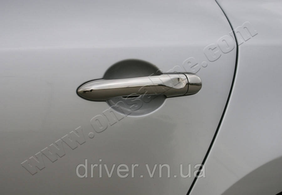 Накладки хромированные на ручки (4шт) Renault Megane 5D/SW 2010-4-дверные., OmsaLine, 6112041, фото 1