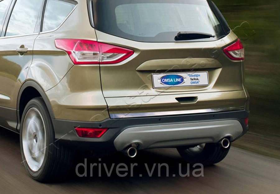 Накладка хромированная на кромку багажника Ford Kuga 2013-/C-Max 2010-, OmsaLine, 2616052, фото 1