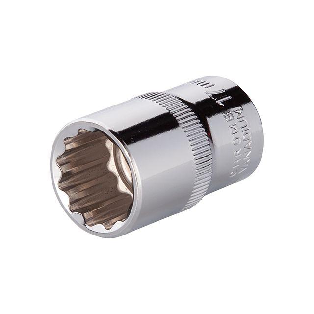 Головка двенадцатигранная 1/2", 17мм INTERTOOL ET-0217