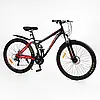 Велосипед 27.5 ST Corso «REND» RD-50401 сталь 15", (к-т SHIMANO) чорно-червоний, фото 3