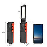 Світлодіодний робочий ліхтарик COB з магнітним гачком Power Bank, фото 8