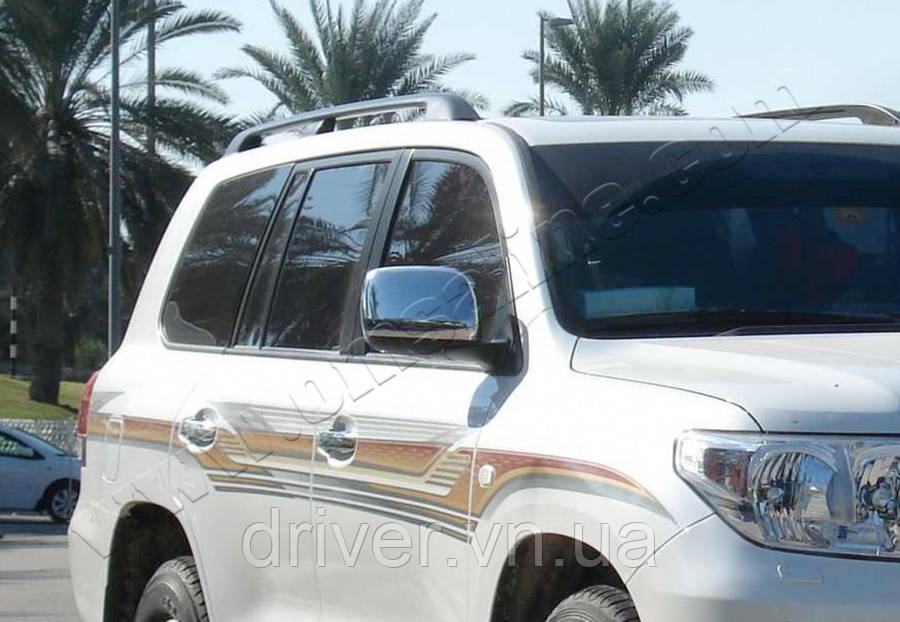 Накладки хромированные на зеркала (2шт) Toyota Land Cruiser 200/LX570 2008-2012, OmsaLine, 7014111, фото 1
