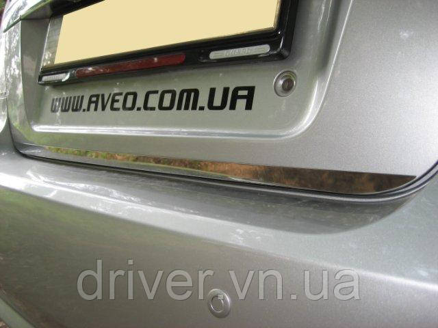 Накладка хромированная на кромку багажника Chevrolet Aveo HB 2008-2012, Carmos, 6452910, фото 1