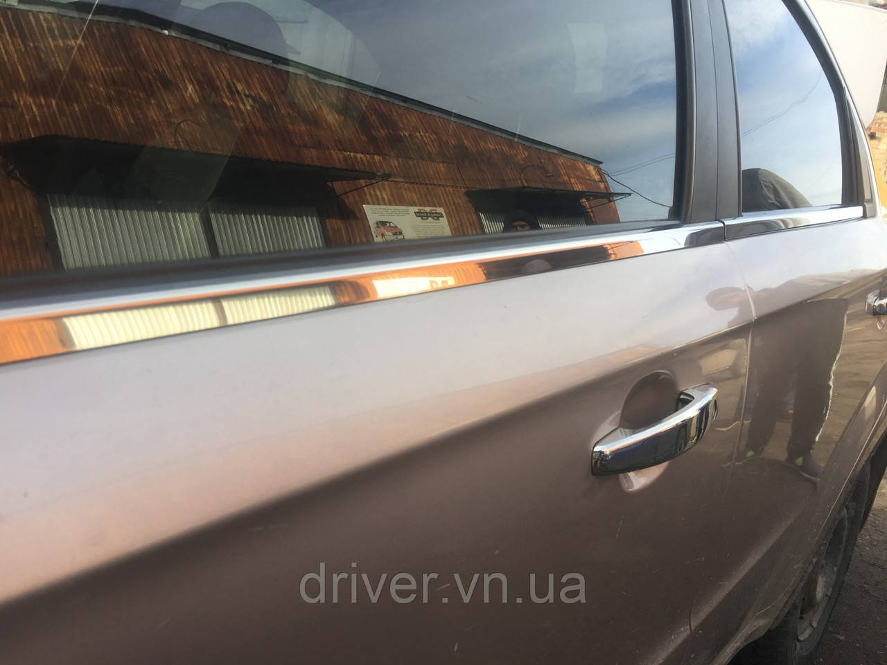 Накладки хромированные на стекла (нижние) (4шт) Chevrolet Aveo Sd 2006-2011, Carmos, 6450343, фото 1