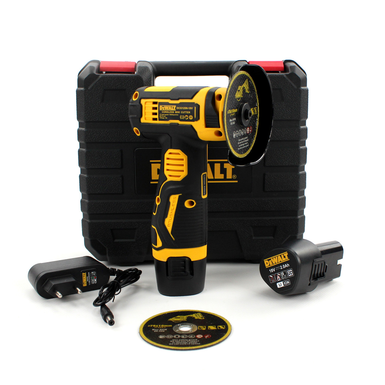 Акумуляторна болгарка DeWalt DCG125N-18V (18V, 2AH) АКБ УШМ Деволт