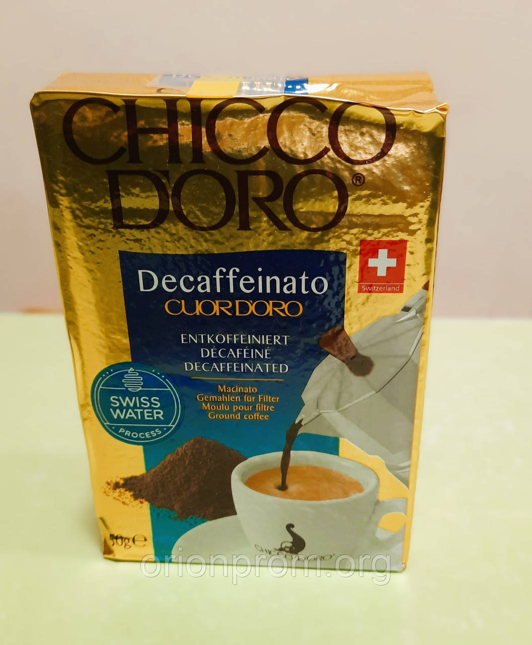 Кава Chicco d'Oro Cuor d'Oro без кофеїну 250 г мелена