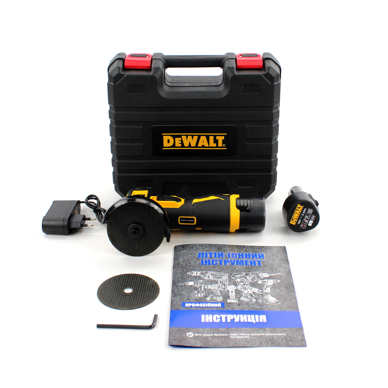 Акумуляторна болгарка DeWalt DCG125N-18V (18V, 2AH) АКБ УШМ Деволт