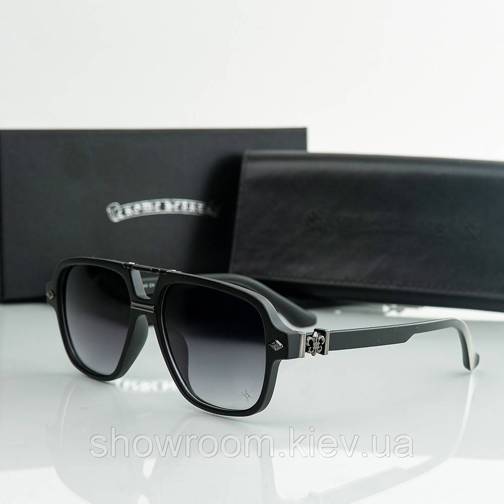 Сонцезахисні брендові чоловічі окуляри Chrome Hearts (38260) gradient