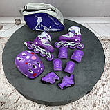 Набір Combo S (28-33) М (35-38), ролики для дітей з регулюванням розміру, роликові ковзани, ролики для дітей, фото 9