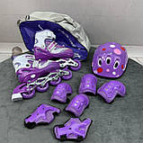 Набір Combo S (28-33) М (35-38), ролики для дітей з регулюванням розміру, роликові ковзани, ролики для дітей, фото 7