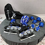 Набір Combo 2in1 Ice S (31-34), ролики для дітей з регулюванням розміру, роликові ковзани, трансформери, фото 7