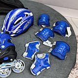 Набір Combo 2in1 Ice М (35-38), ролики для дітей з регулюванням розміру, роликові ковзани, трансформери, фото 4