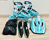Набір Combo 2in1 Ice S (31-34), ролики для дітей з регулюванням розміру, роликові ковзани, трансформери, фото 8