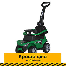 Каталка-толокар з батьківською ручкою Джип Bambi (музика, світло) M 5764EL-5 Зелений