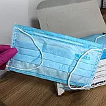 Маски медичні Meditex блакитного кольору, 50 шт/уп, фото 2
