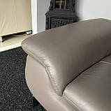 Шкіряний диван кутовий диван з пуфом, фото 9