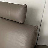 Шкіряний диван кутовий диван з пуфом, фото 10