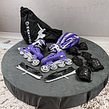 Набір Combo 2in1 Ice S (31-34), ролики для дітей з регулюванням розміру, роликові ковзани, трансформери, фото 7