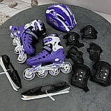 Набір Combo 2in1 Ice S (31-34), ролики для дітей з регулюванням розміру, роликові ковзани, трансформери, фото 6