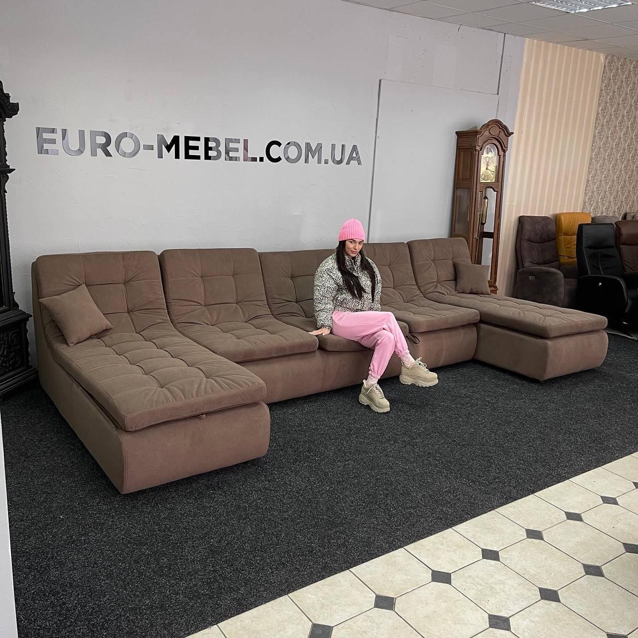 Новий розкладний диван з нішею п-подібної форми