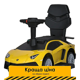 Каталка-толокар з мотором (музика, світло, 1 мотор 25W, акумулятор 6V4,5AH) M 5777EBL-6 Жовтий
