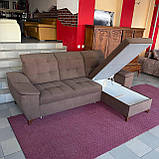 Розкладний диван з нішею коричневого кольору, фото 4