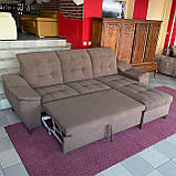 Розкладний диван з нішею коричневого кольору, фото 6