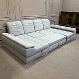 Розкладний кутовий диван в тканині з нішею, фото 2