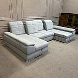 Розкладний кутовий диван в тканині з нішею, фото 4