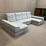 Розкладний кутовий диван в тканині з нішею, фото 5