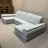 Розкладний кутовий диван в тканині з нішею, фото 6