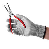 Щипці для зняття стопорных кілець прямі на стискання 180 мм INTERTOOL HT-7011, фото 5