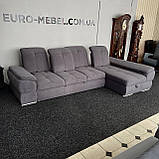 Диван в тканині, кутовий розкладний диван, фото 5