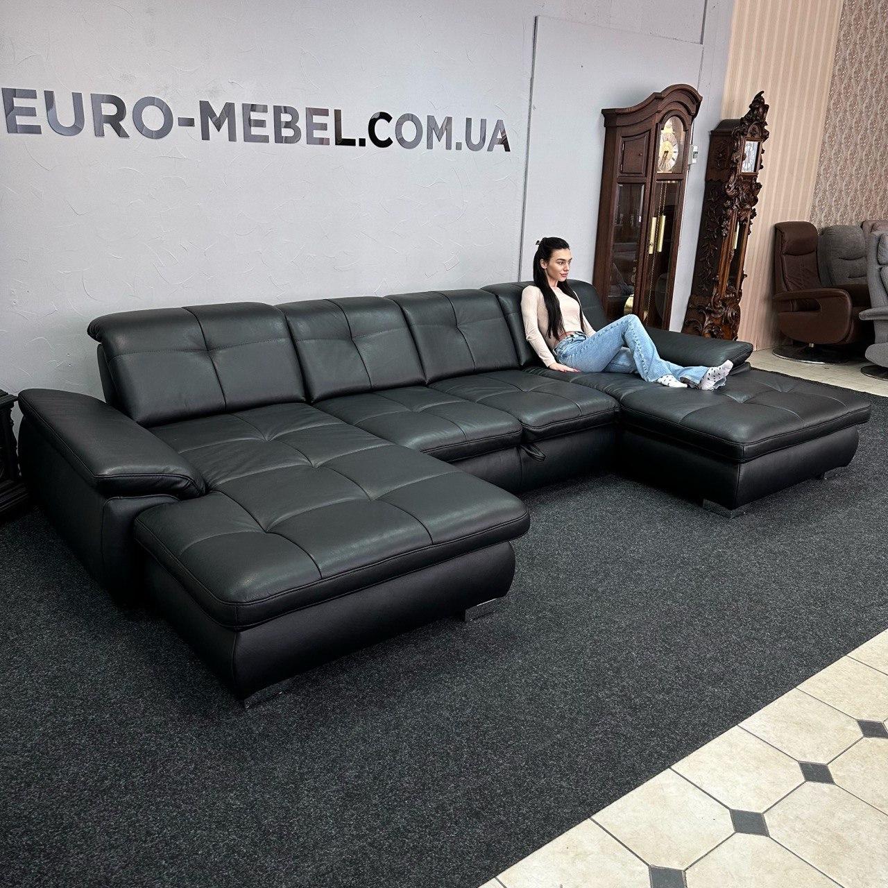 Новий шкіряний п-подібний диван Німеччина