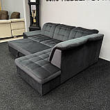 Розкладний диван в тканині, кутовий диван в тканині, фото 5