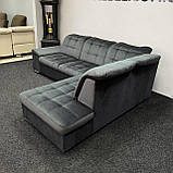 Розкладний диван в тканині, кутовий диван в тканині, фото 7