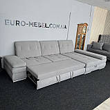 Розкладний диван, кутовий диван в тканині, фото 3