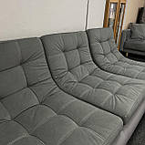 Розкладний диван з нішею в тканині пума, фото 8
