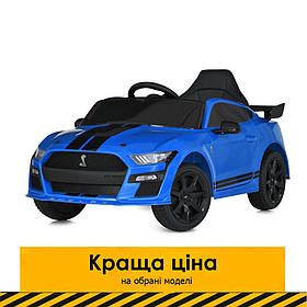 Електромобіль Ford Mustang дитячий (2 мотори по 35W, акум 12V7AH, пульт 2.4G, MP3) Bambi M 5778EBLR-4 Синій