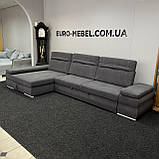 Кутовий розкладний диван в тканині купити, фото 2