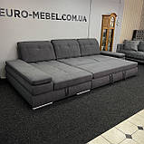 Кутовий розкладний диван в тканині купити, фото 3