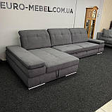Кутовий розкладний диван в тканині купити, фото 8
